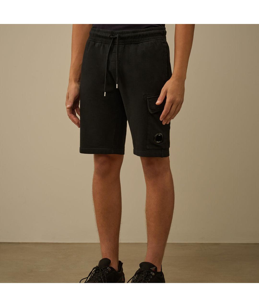 CP COMPANY Черные хлопковые шорты, фото 8