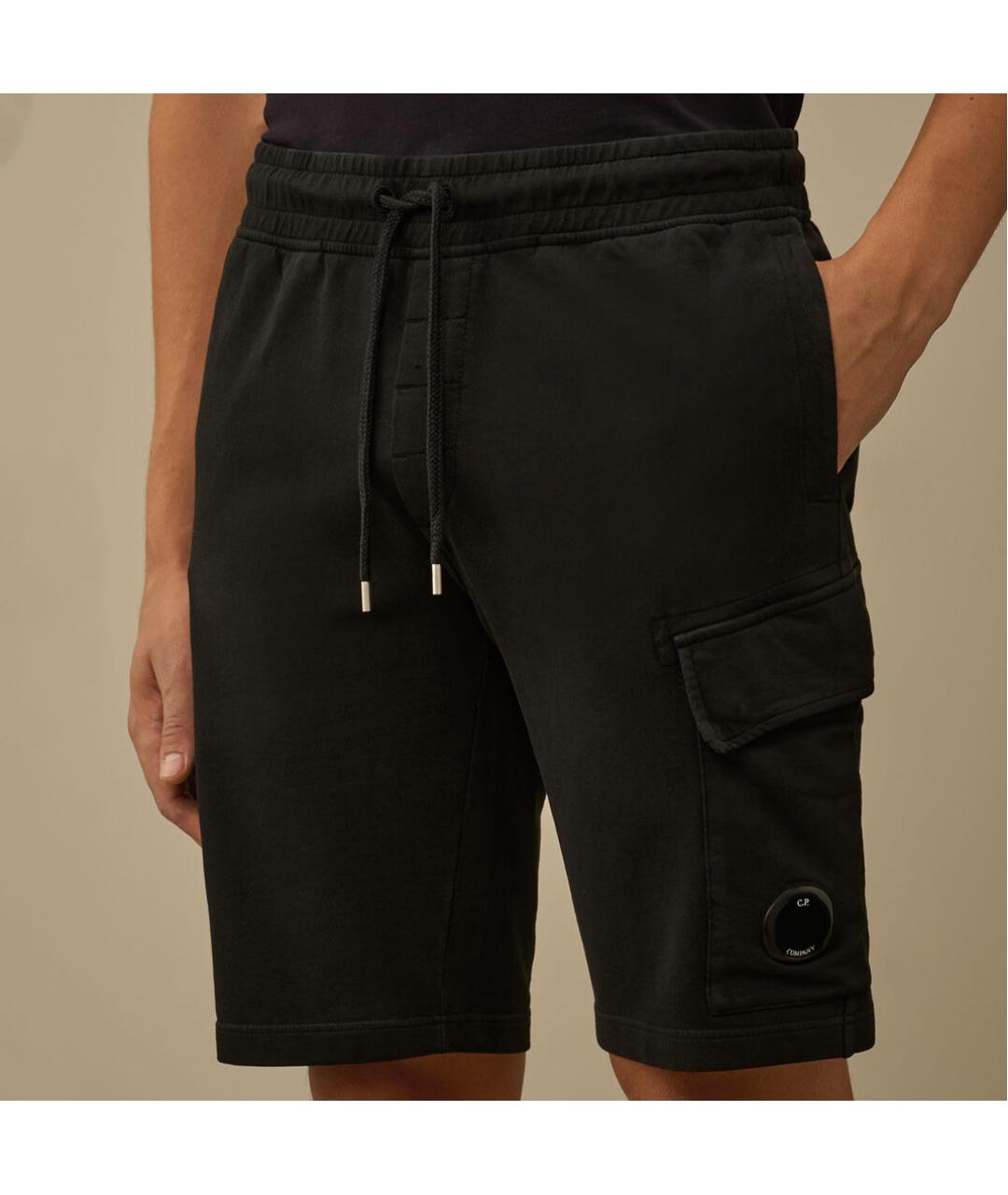 CP COMPANY Черные хлопковые шорты, фото 6