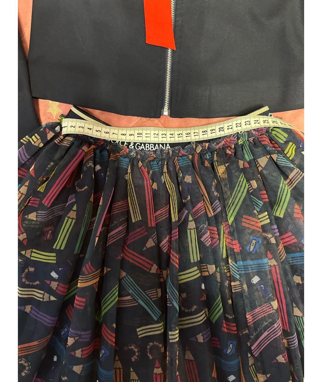 DOLCE&GABBANA Мульти хлопковая юбка, фото 5