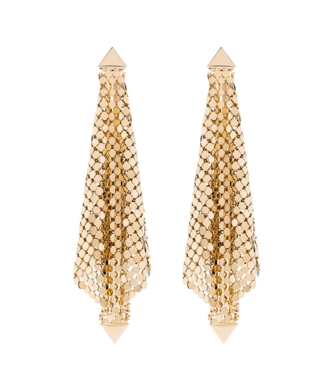PACO RABANNE Золотые латунные серьги, фото 1