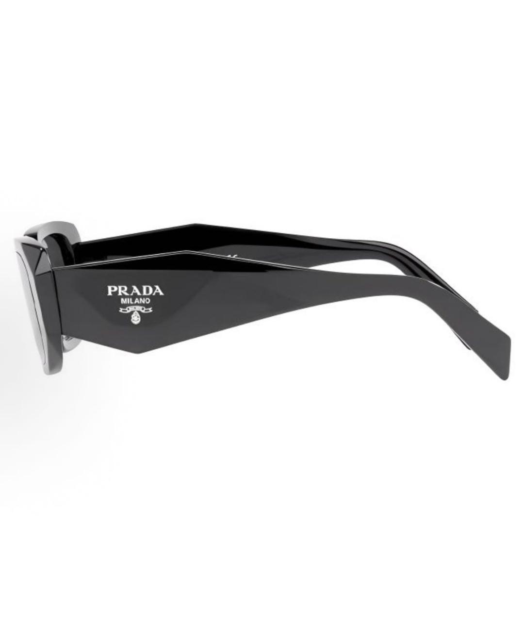 PRADA Черные пластиковые солнцезащитные очки, фото 3