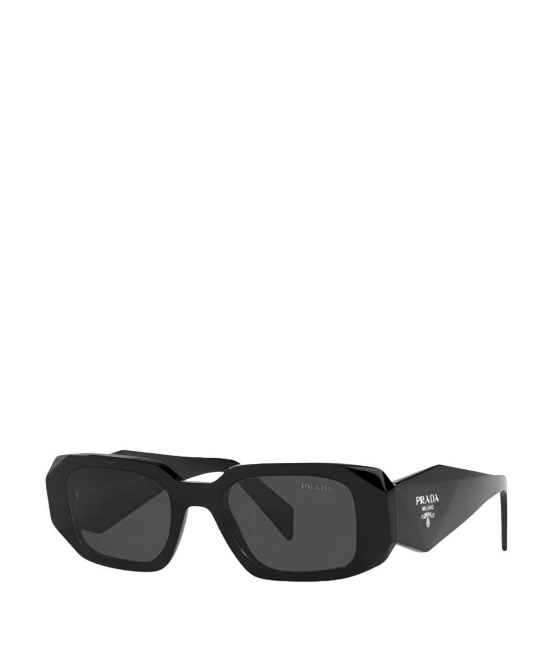 PRADA Черные пластиковые солнцезащитные очки, фото 1