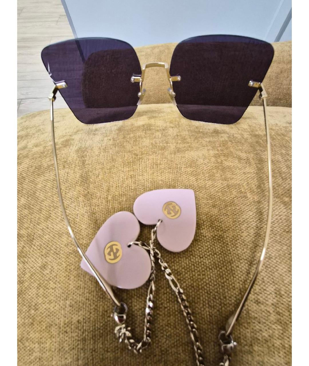 GUCCI Темно-синие пластиковые солнцезащитные очки, фото 6
