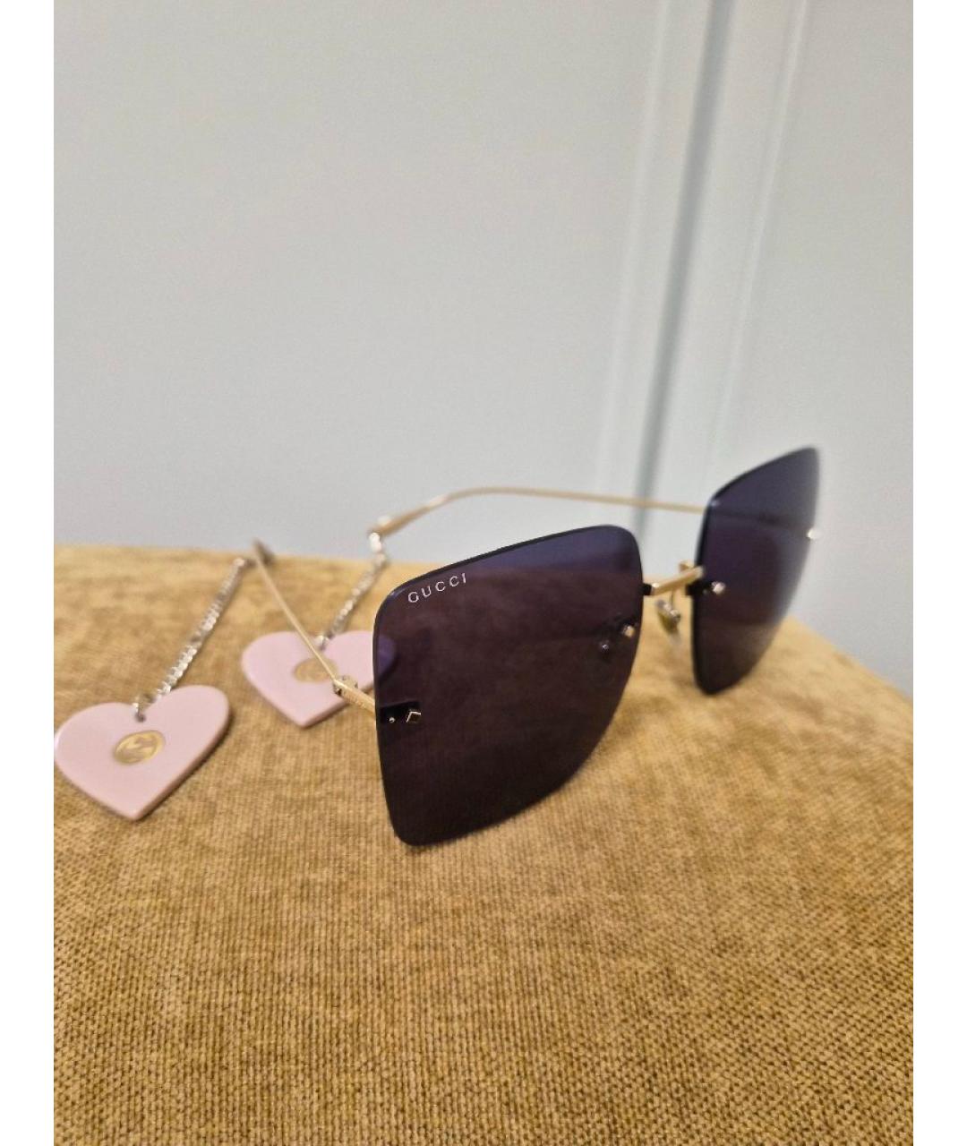 GUCCI Темно-синие пластиковые солнцезащитные очки, фото 4