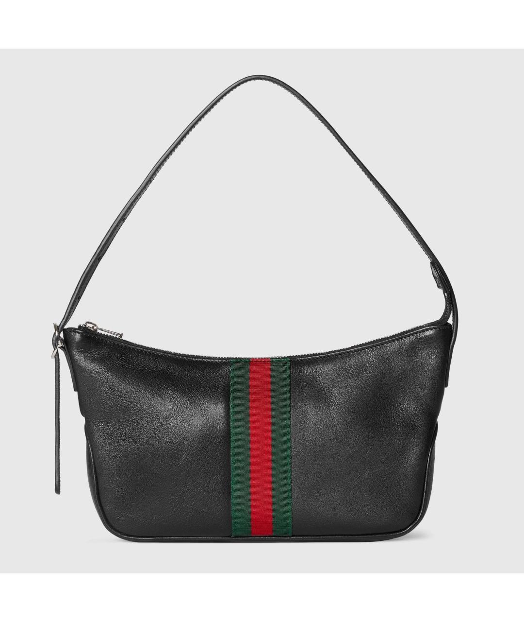 GUCCI Черная кожаная сумка на плечо, фото 5