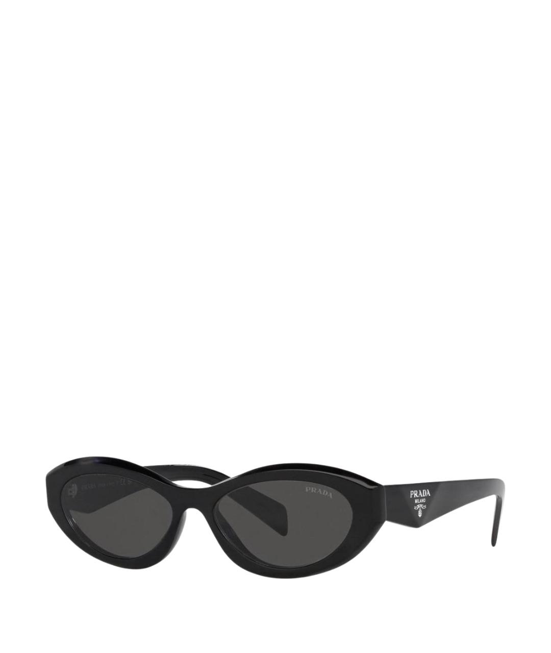 PRADA Черные пластиковые солнцезащитные очки, фото 1