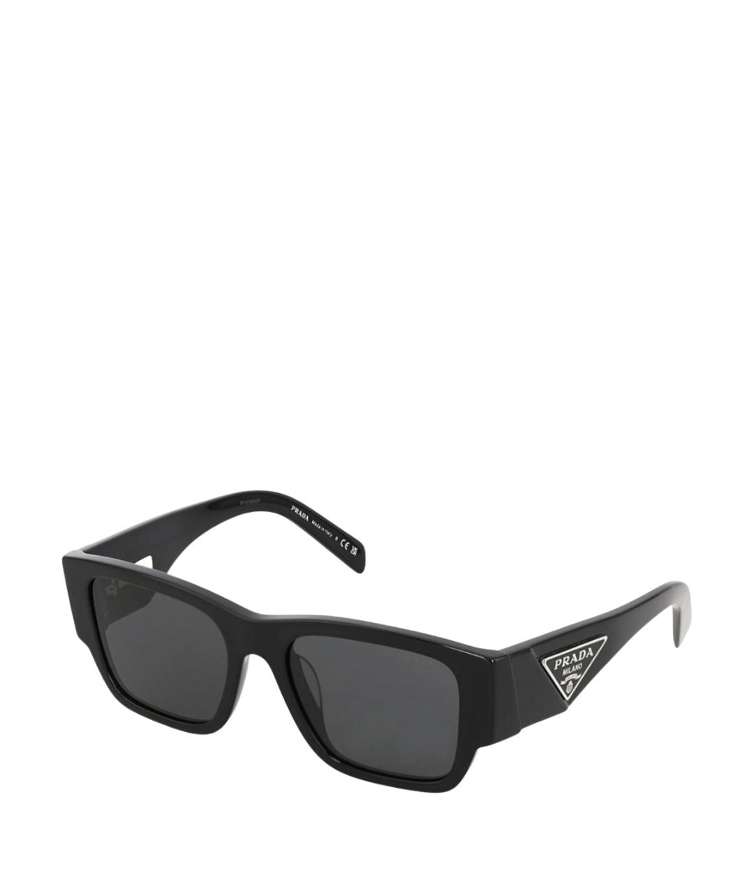 PRADA Черные пластиковые солнцезащитные очки, фото 1