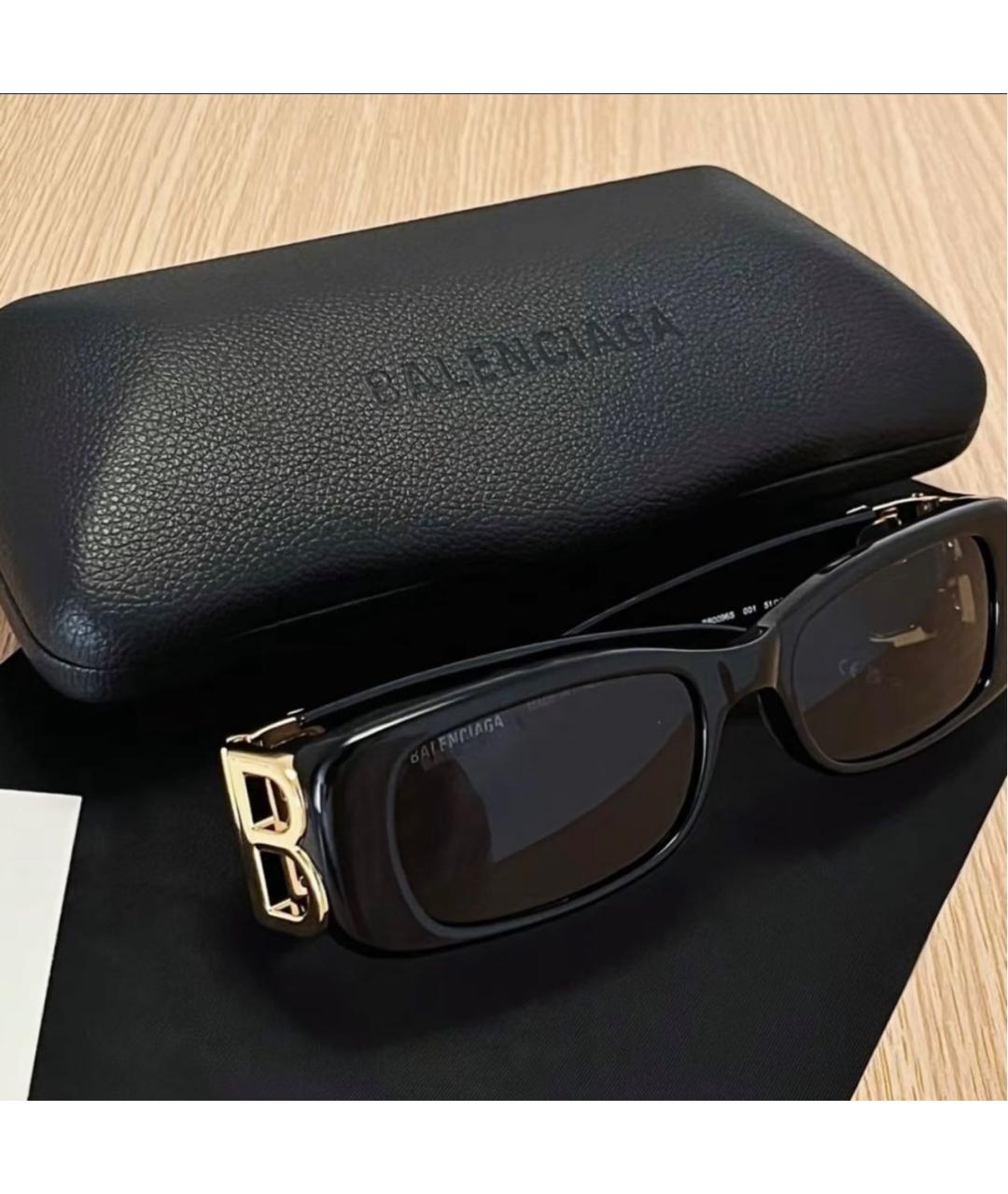 BALENCIAGA Черные пластиковые солнцезащитные очки, фото 5