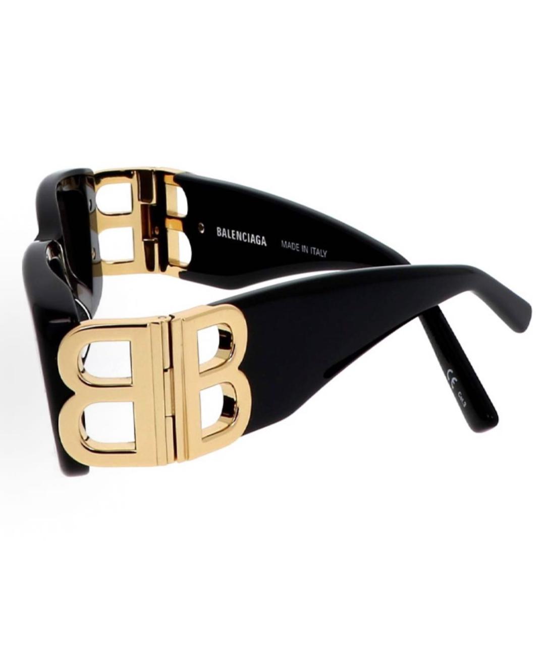 BALENCIAGA Черные пластиковые солнцезащитные очки, фото 4