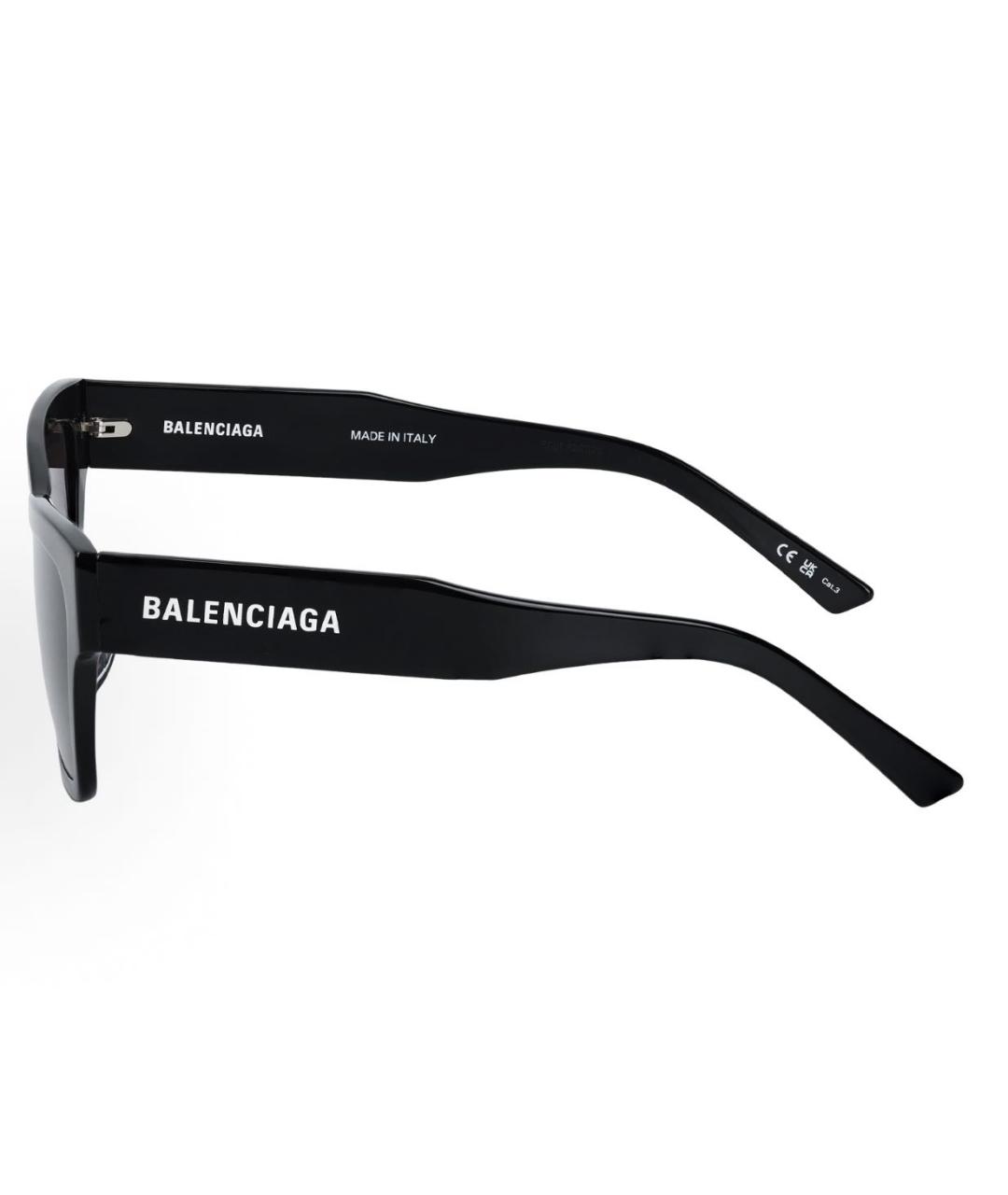 BALENCIAGA Черные пластиковые солнцезащитные очки, фото 3