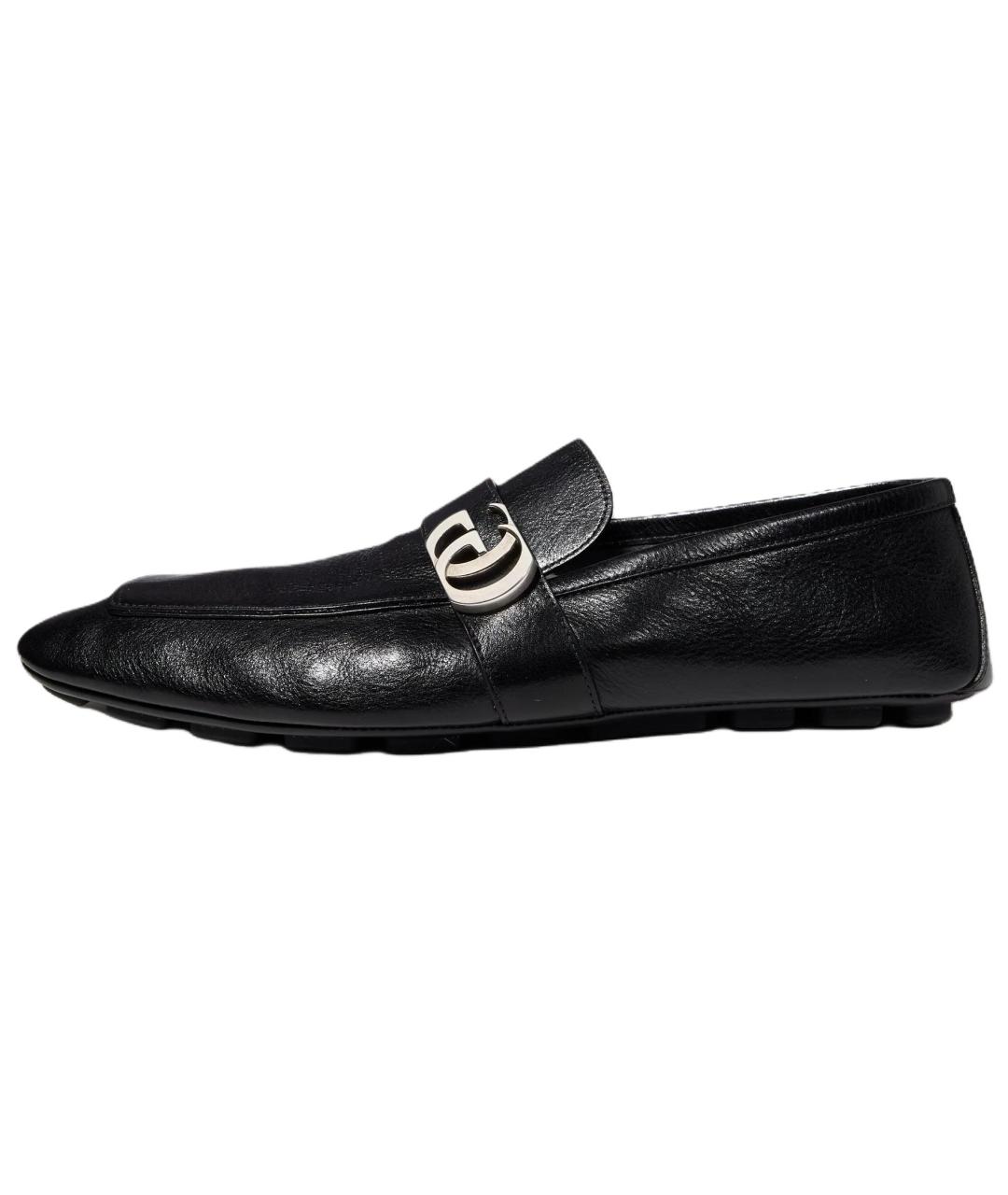 GUCCI Черные кожаные туфли, фото 2