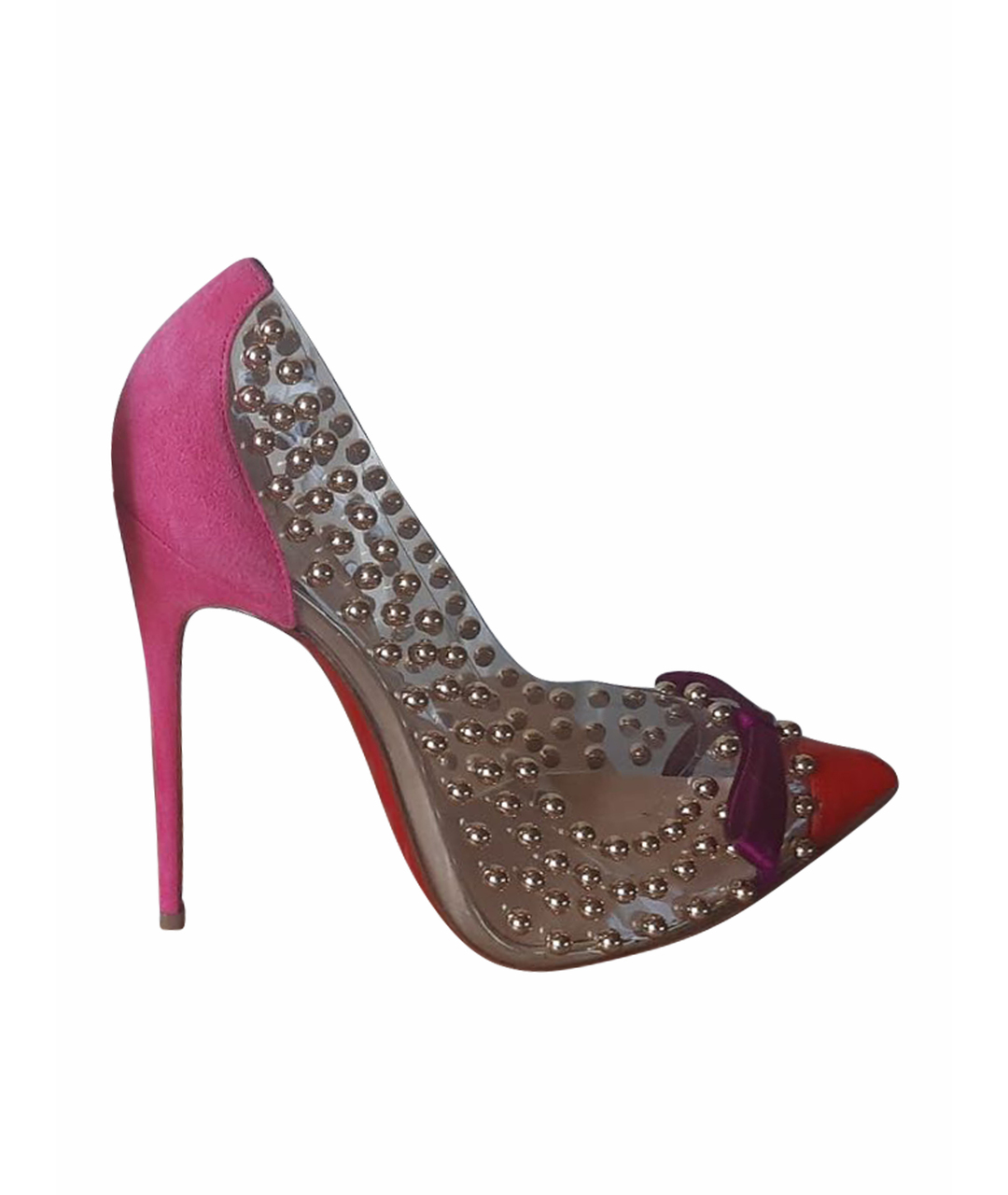 CHRISTIAN LOUBOUTIN Розовые кожаные туфли, фото 1