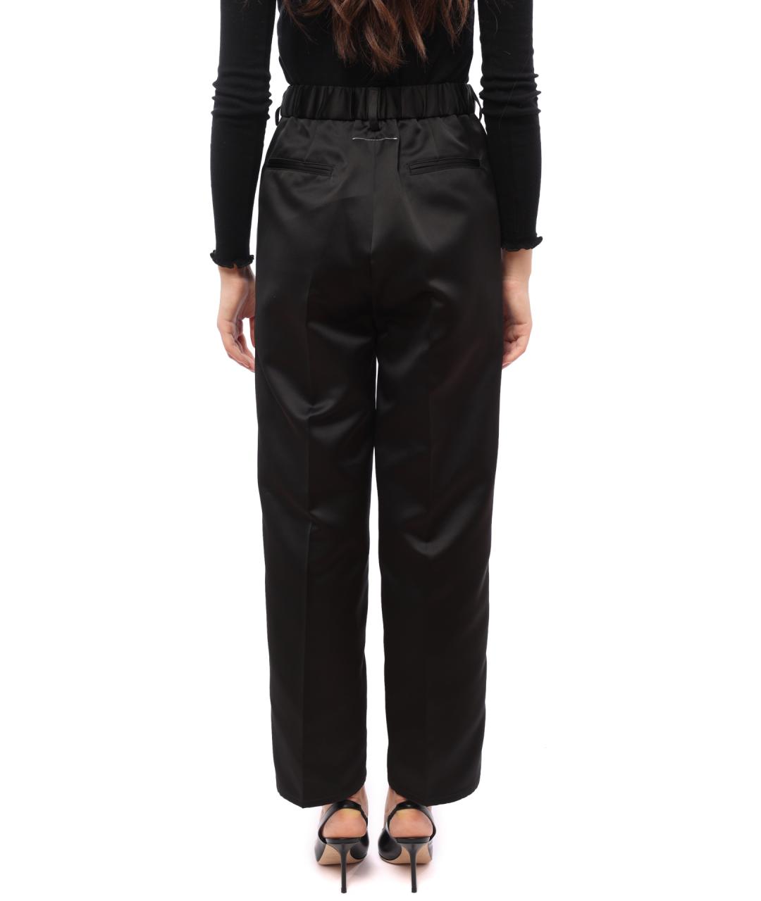 MM6 MAISON MARGIELA Черные прямые брюки, фото 4