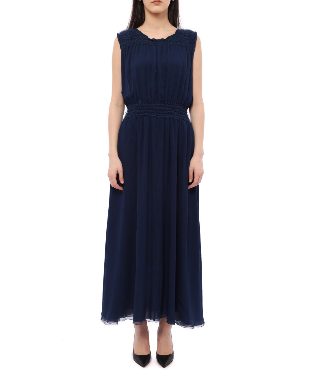 EMPORIO ARMANI Синее коктейльное платье, фото 1