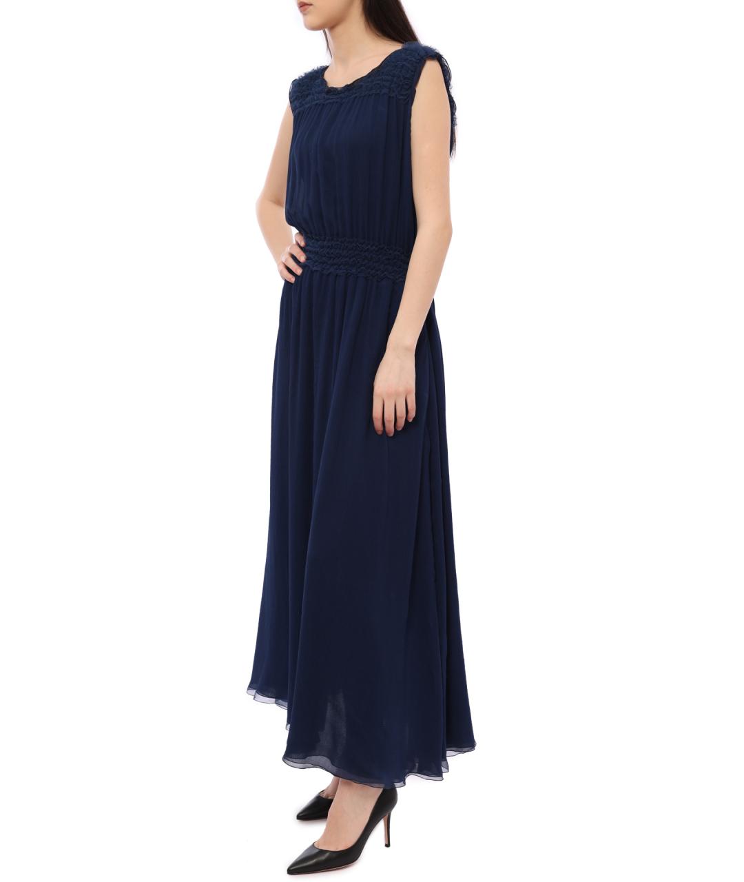 EMPORIO ARMANI Синее коктейльное платье, фото 6