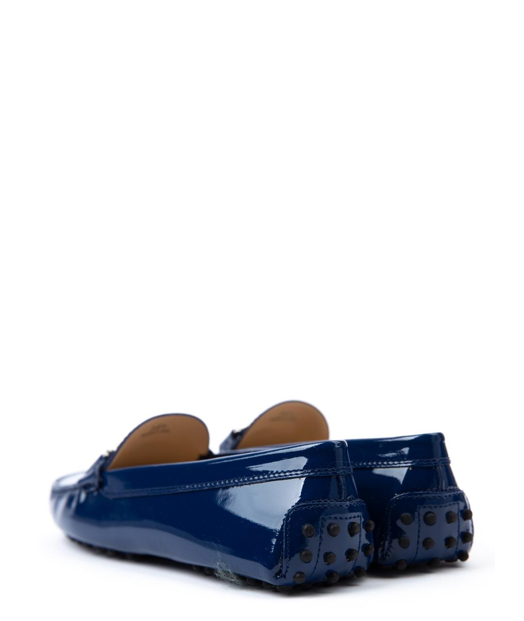 TOD'S Синие мокасины из лакированной кожи, фото 3