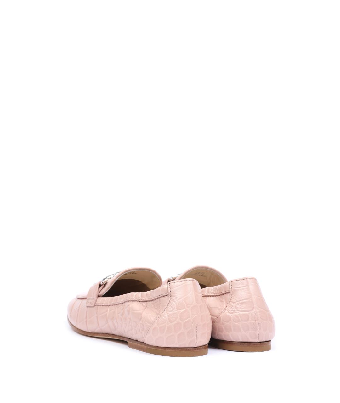 TOD'S Розовые кожаные лоферы, фото 4