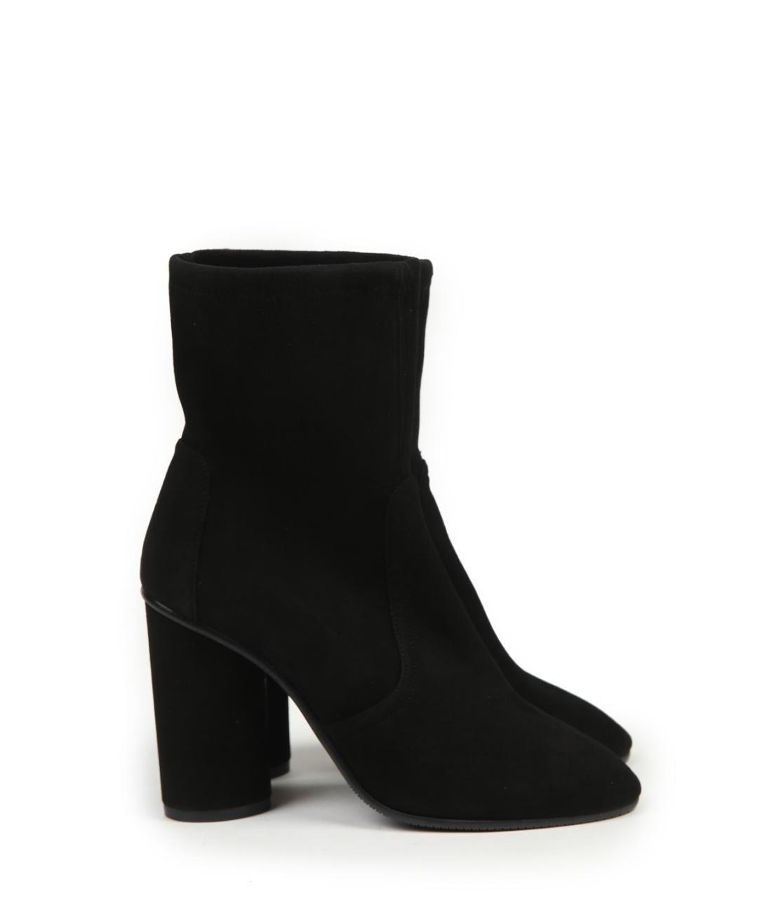 STUART WEITZMAN Черные замшевые ботильоны, фото 1