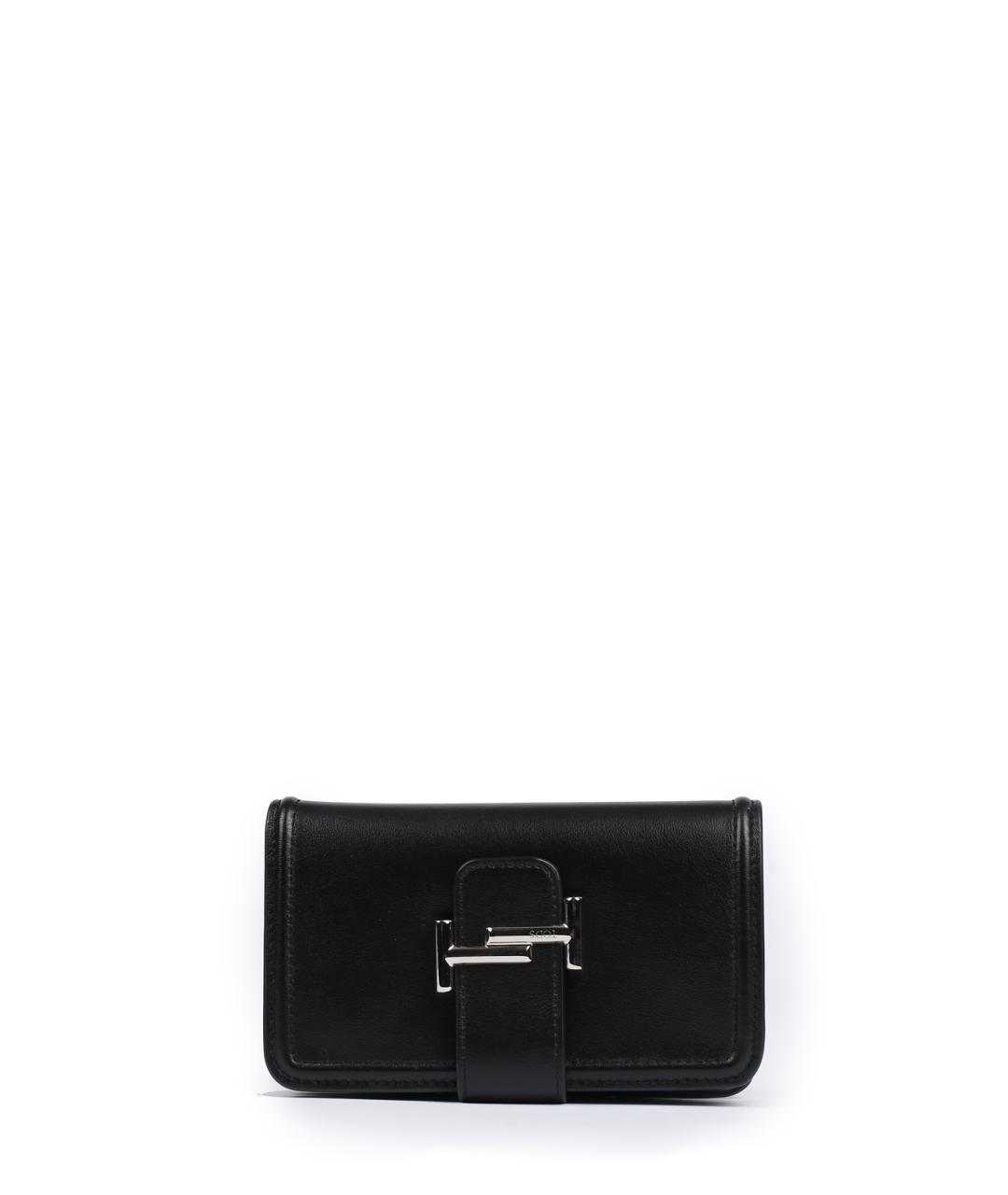TOD'S Черный кожаный кошелек, фото 1