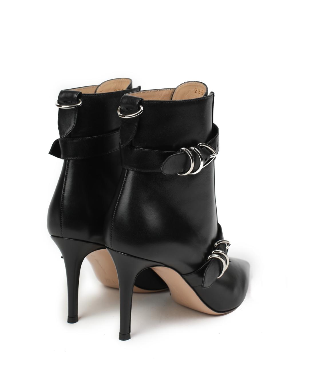 GIANVITO ROSSI Черные кожаные ботильоны, фото 4