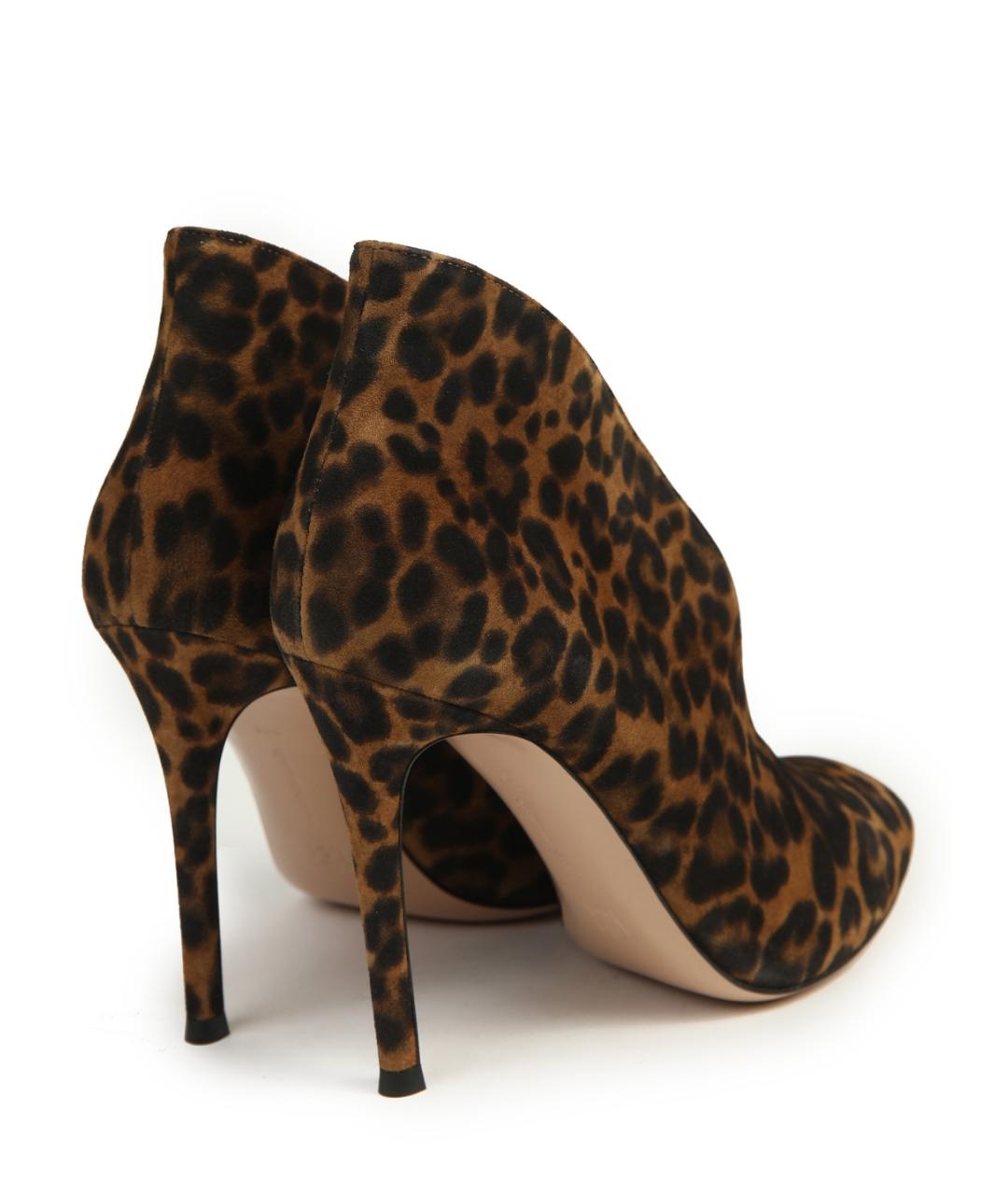 GIANVITO ROSSI Коричневые кожаные ботильоны, фото 5