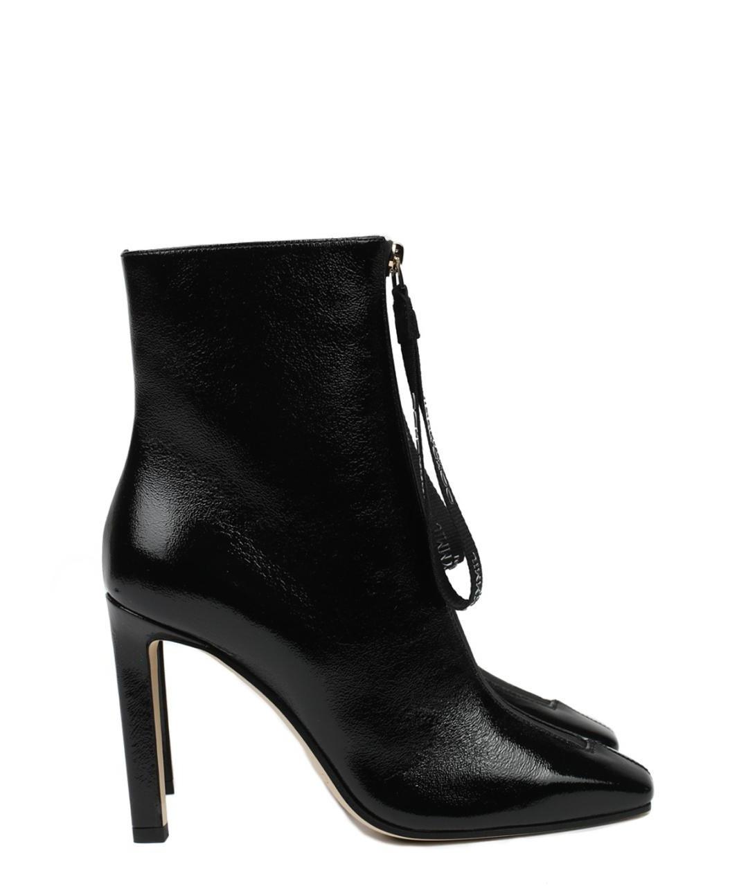 JIMMY CHOO Черные кожаные ботильоны, фото 1