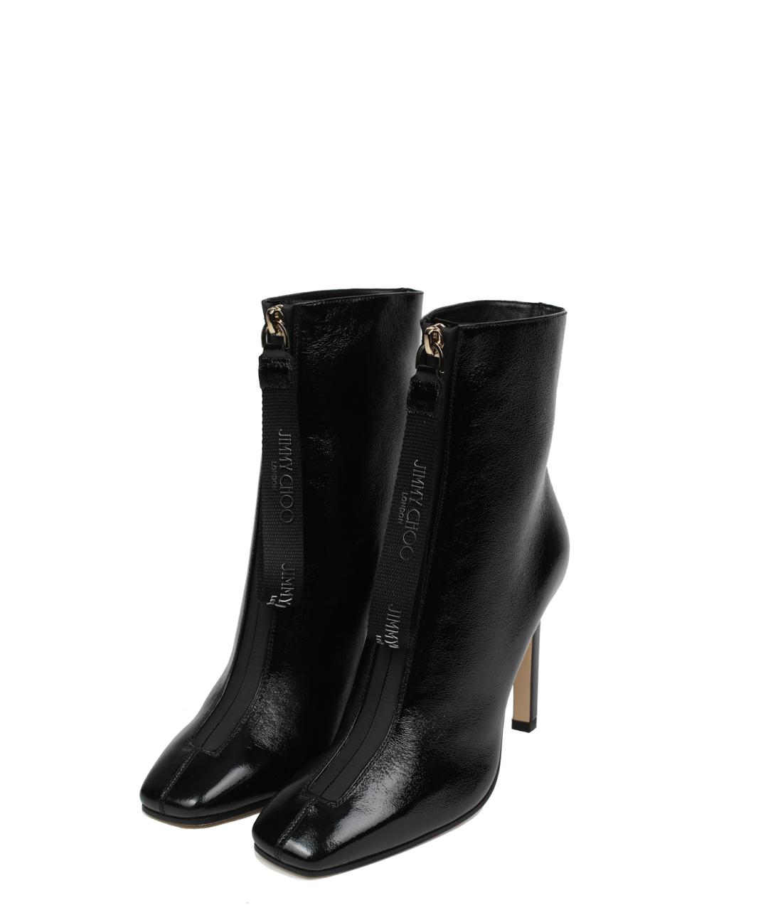 JIMMY CHOO Черные кожаные ботильоны, фото 2