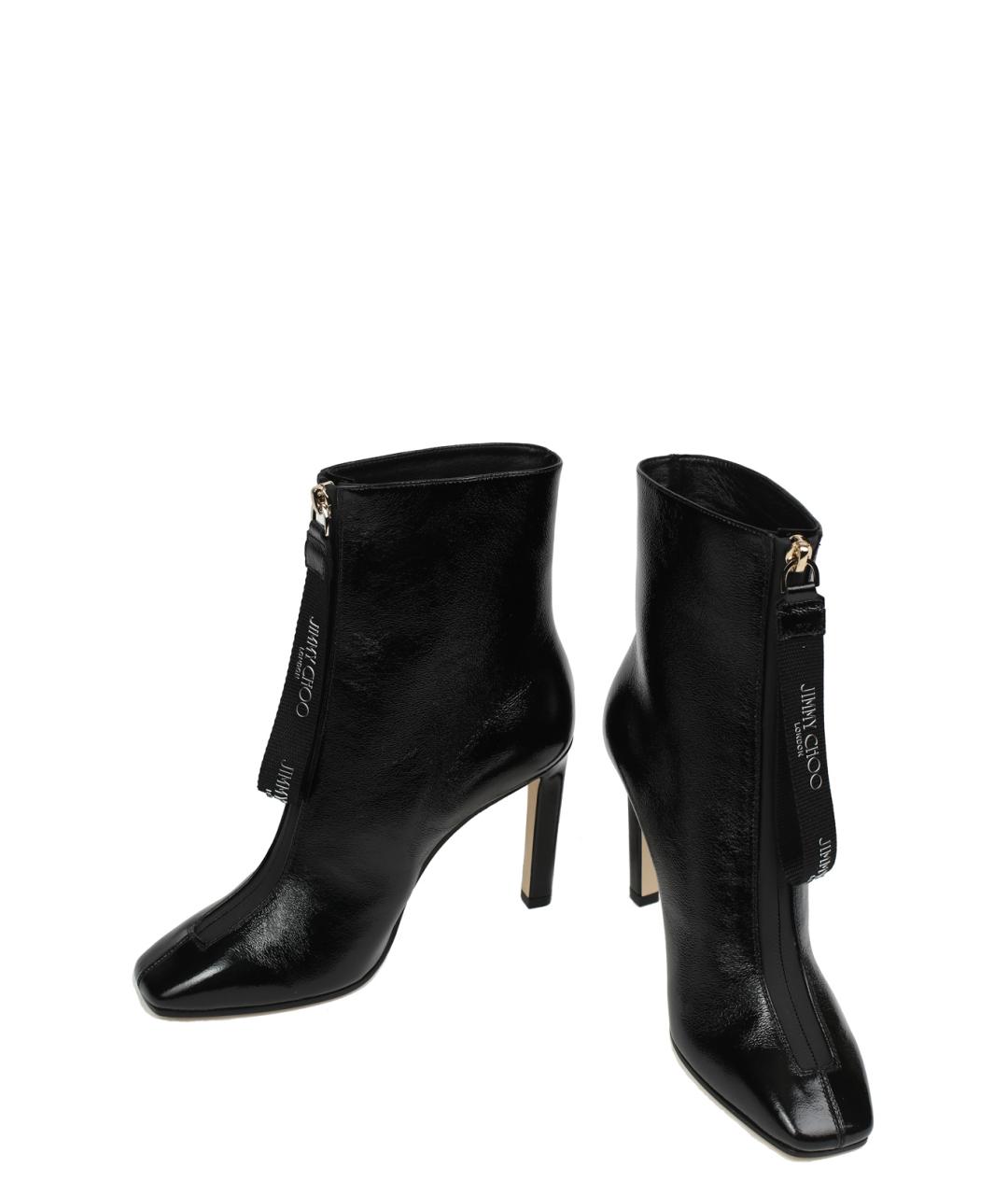 JIMMY CHOO Черные кожаные ботильоны, фото 3