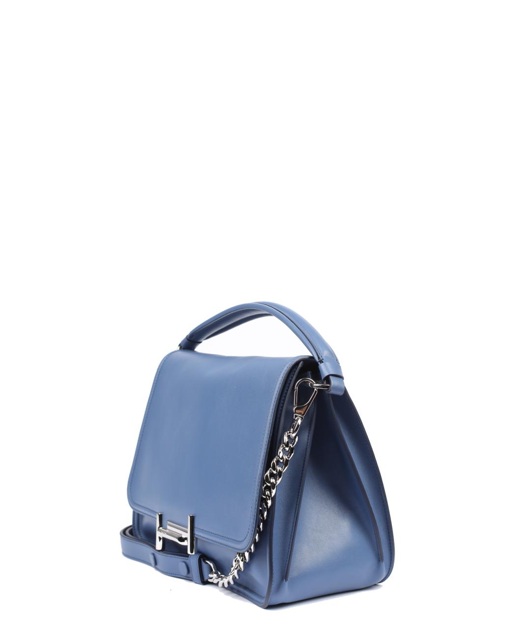TOD'S Голубая кожаная сумка через плечо, фото 2