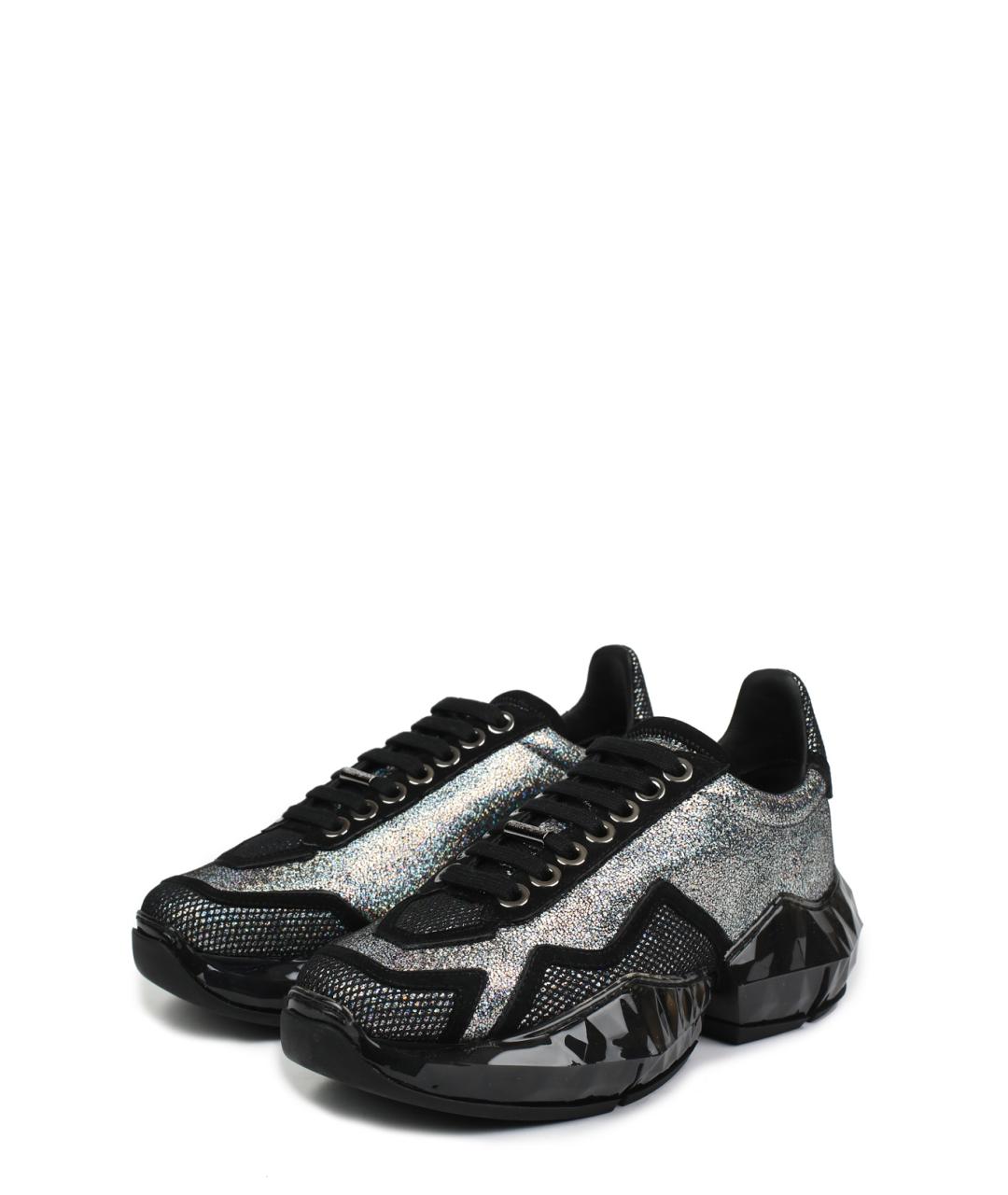 JIMMY CHOO Серебряные кроссовки, фото 3