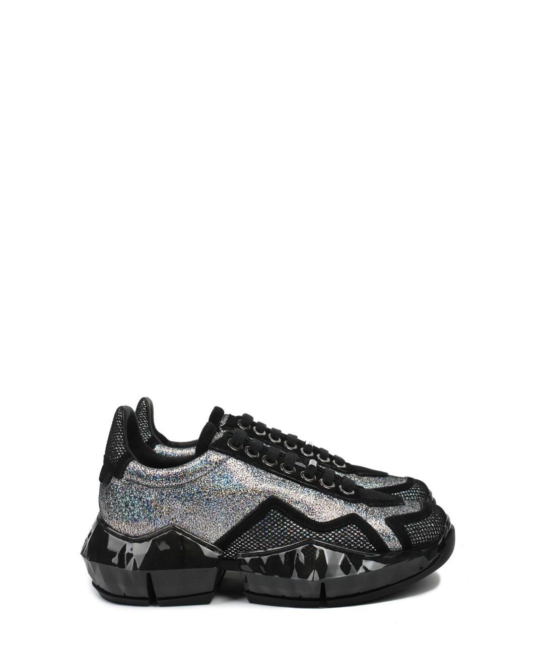 JIMMY CHOO Серебряные кроссовки, фото 1