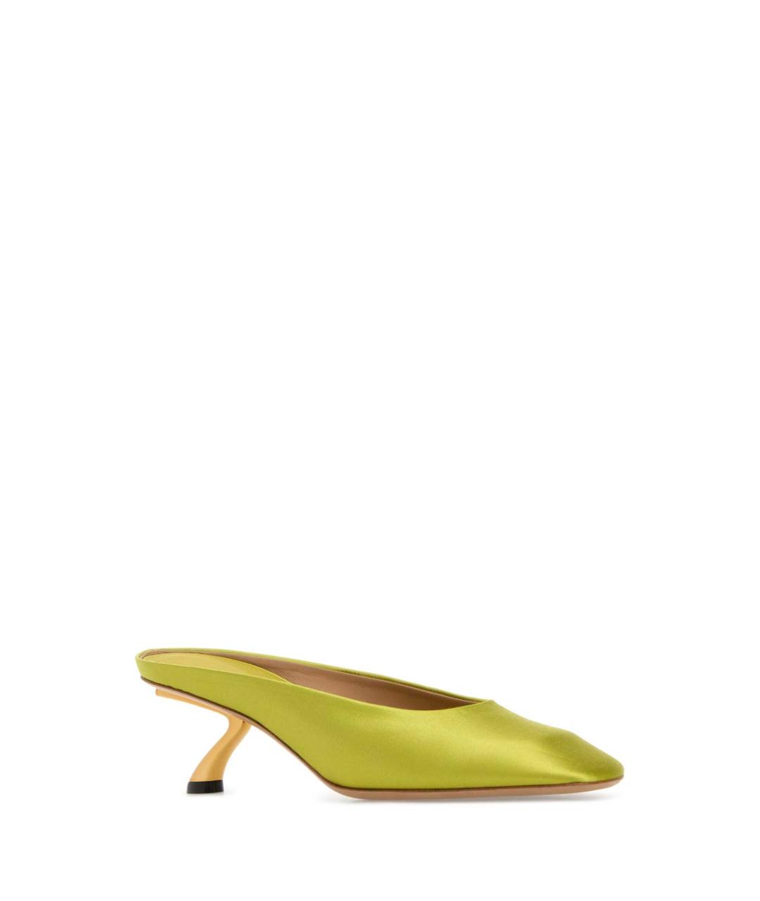 FERRAGAMO Зеленые кожаные мюли, фото 2