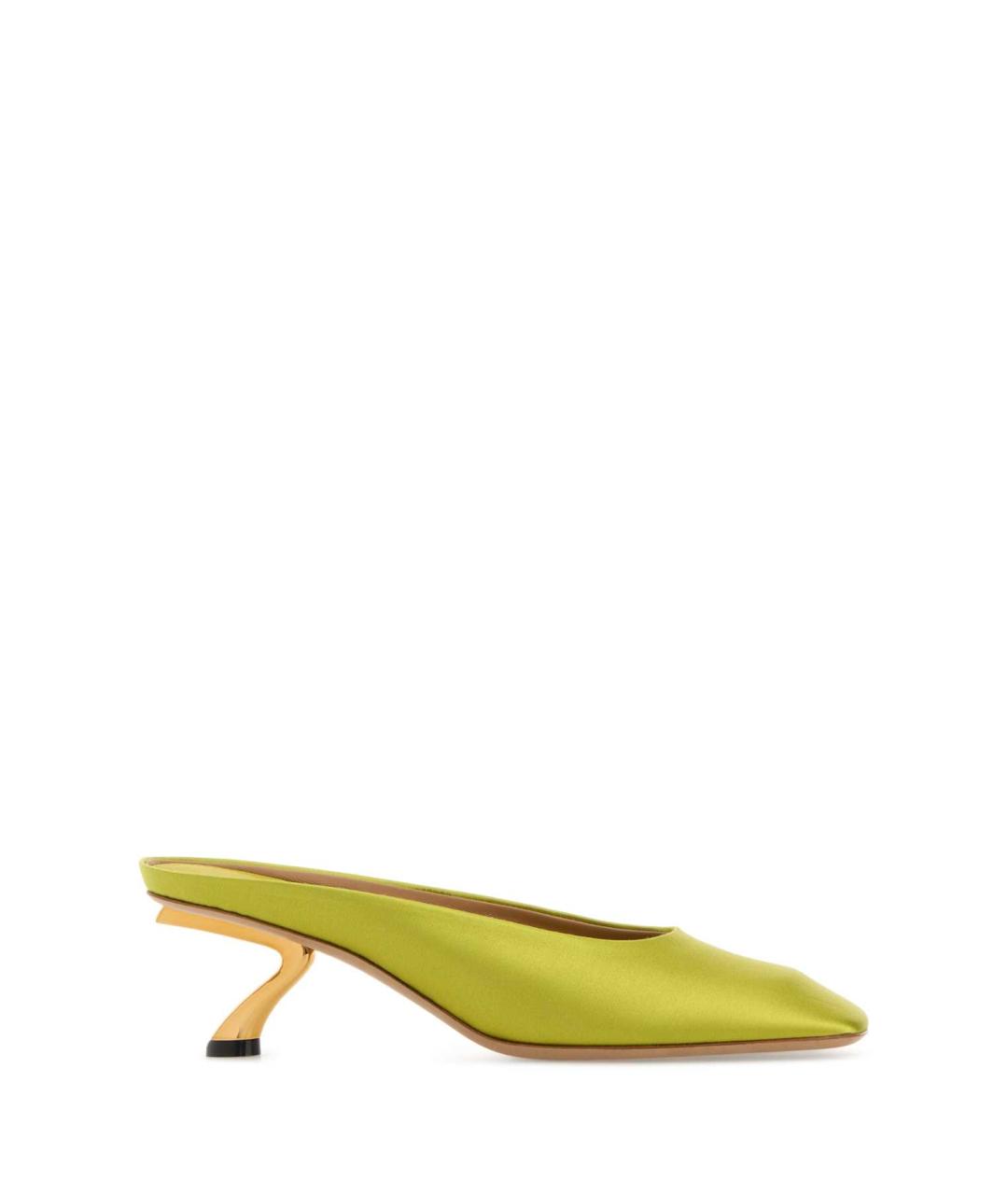 FERRAGAMO Зеленые кожаные мюли, фото 1