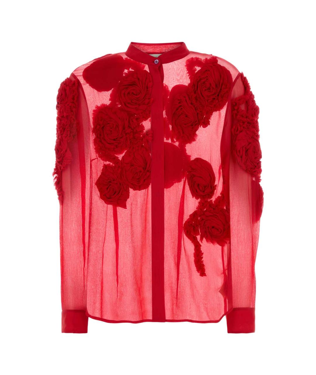DRIES VAN NOTEN Красная вискозная рубашка, фото 1