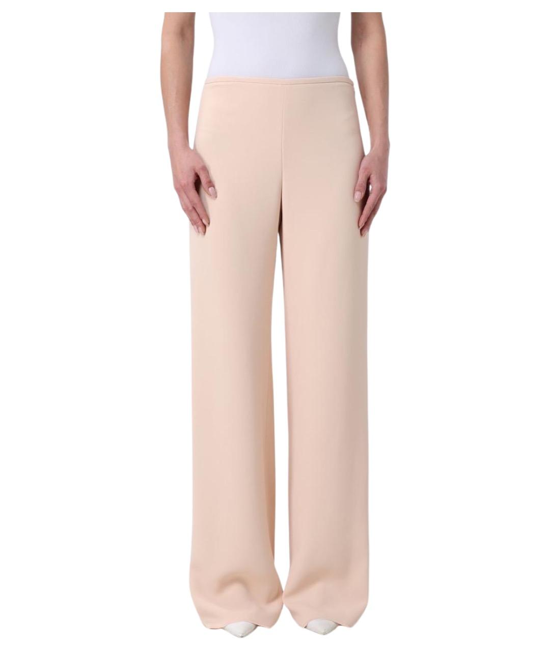 EMPORIO ARMANI Коричневые вискозные прямые брюки, фото 1