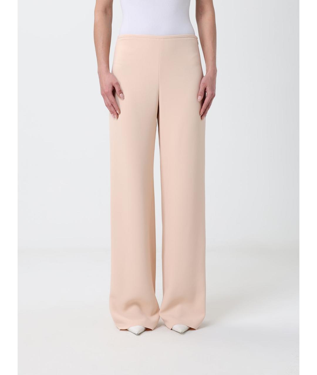 EMPORIO ARMANI Коричневые вискозные прямые брюки, фото 4