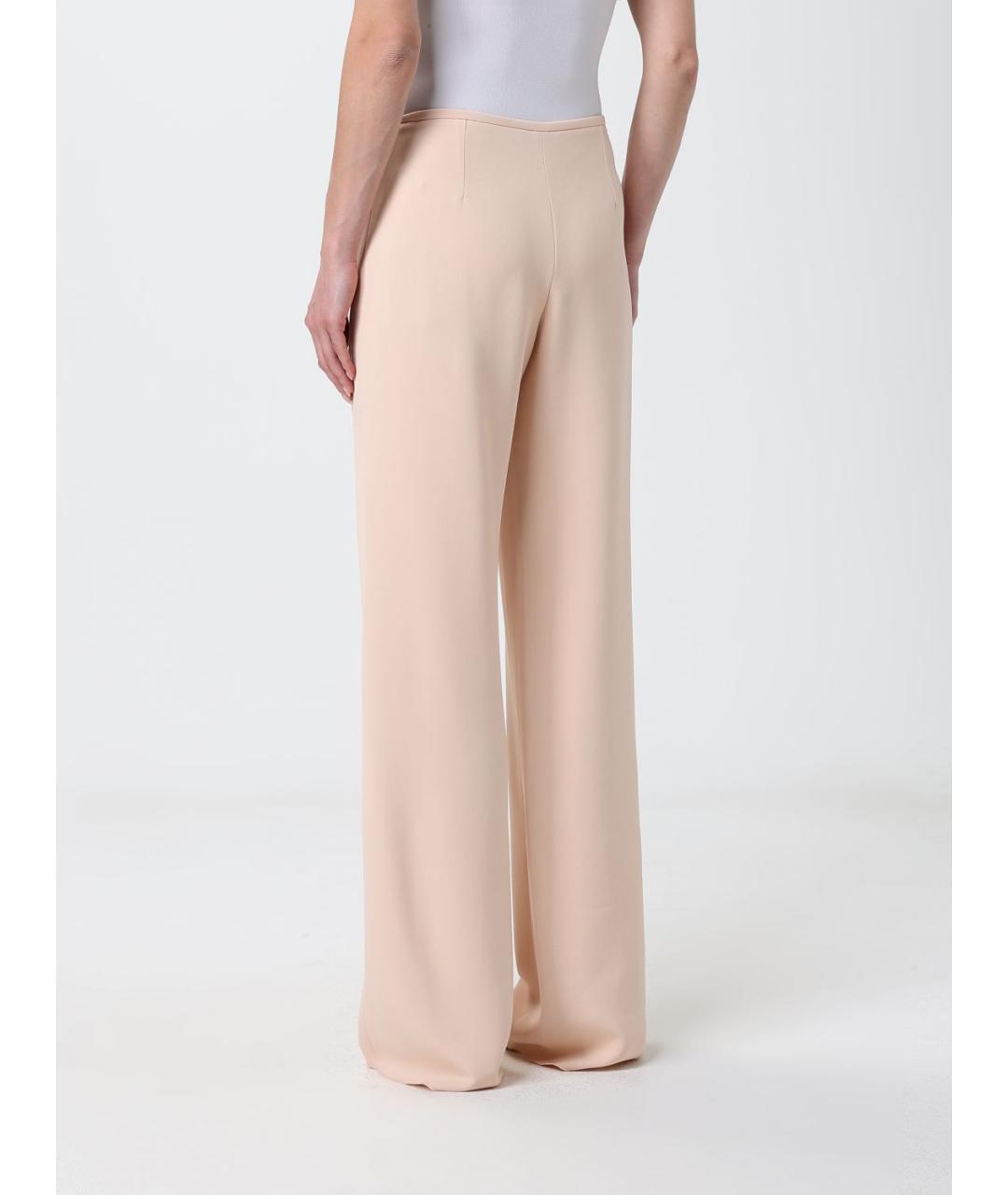 EMPORIO ARMANI Коричневые вискозные прямые брюки, фото 2
