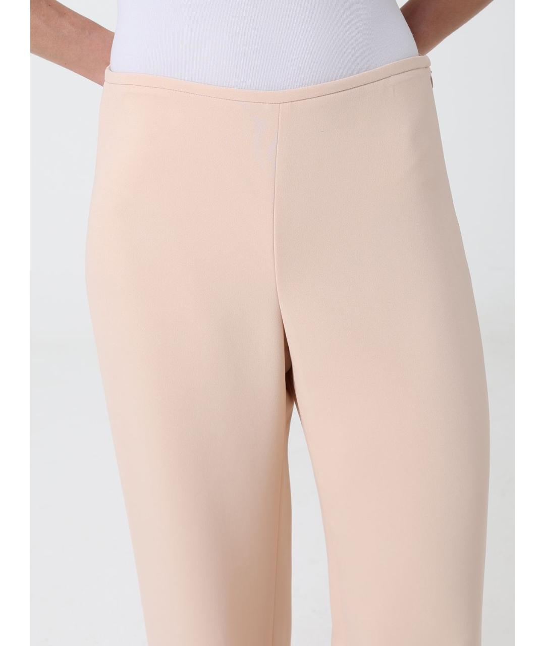 EMPORIO ARMANI Коричневые вискозные прямые брюки, фото 3