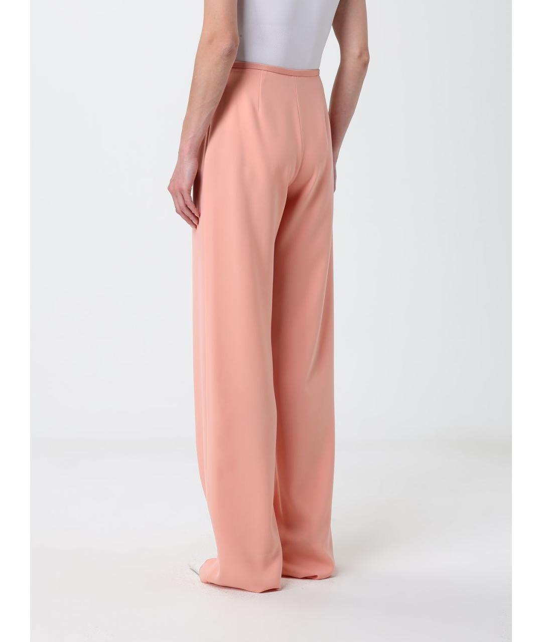 EMPORIO ARMANI Коралловые полиэстеровые прямые брюки, фото 2