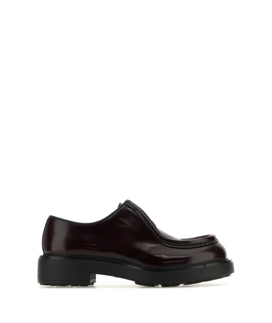 PRADA Фиолетовые кожаные низкие ботинки, фото 1