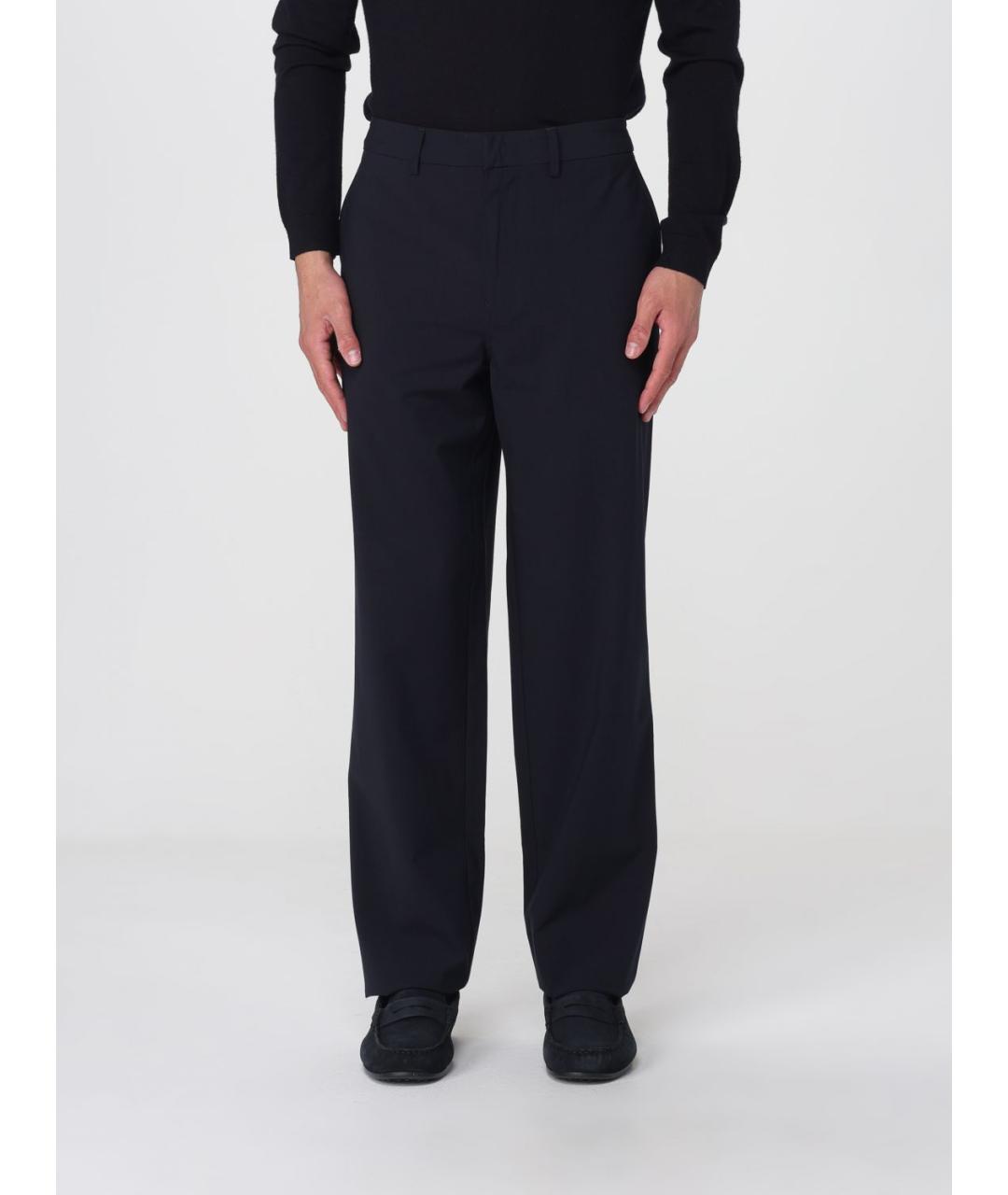 ARMANI EXCHANGE Синие вискозные повседневные брюки, фото 4