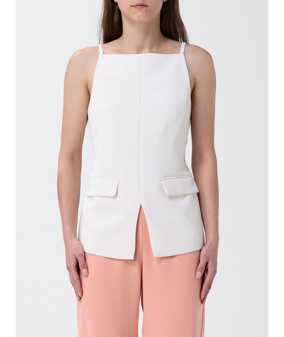 ARMANI EXCHANGE Белая полиэстеровая майка, фото 4