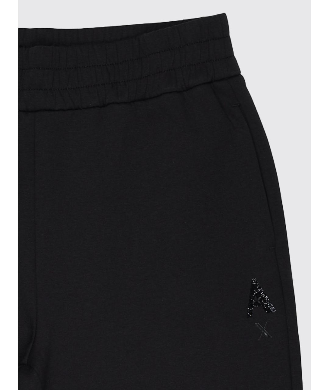 ARMANI EXCHANGE Черные полиэстеровые прямые брюки, фото 4