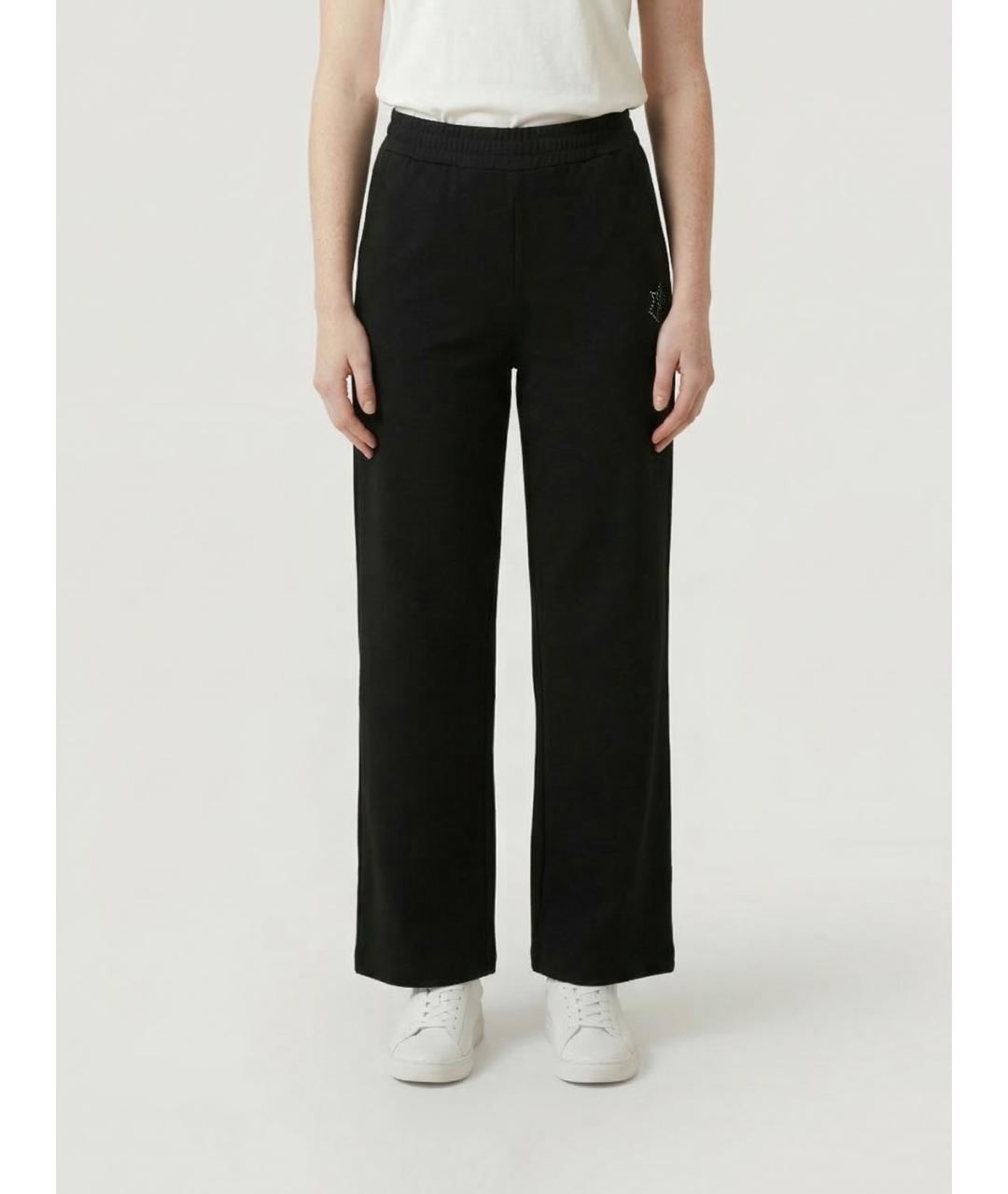 ARMANI EXCHANGE Черные полиэстеровые прямые брюки, фото 5