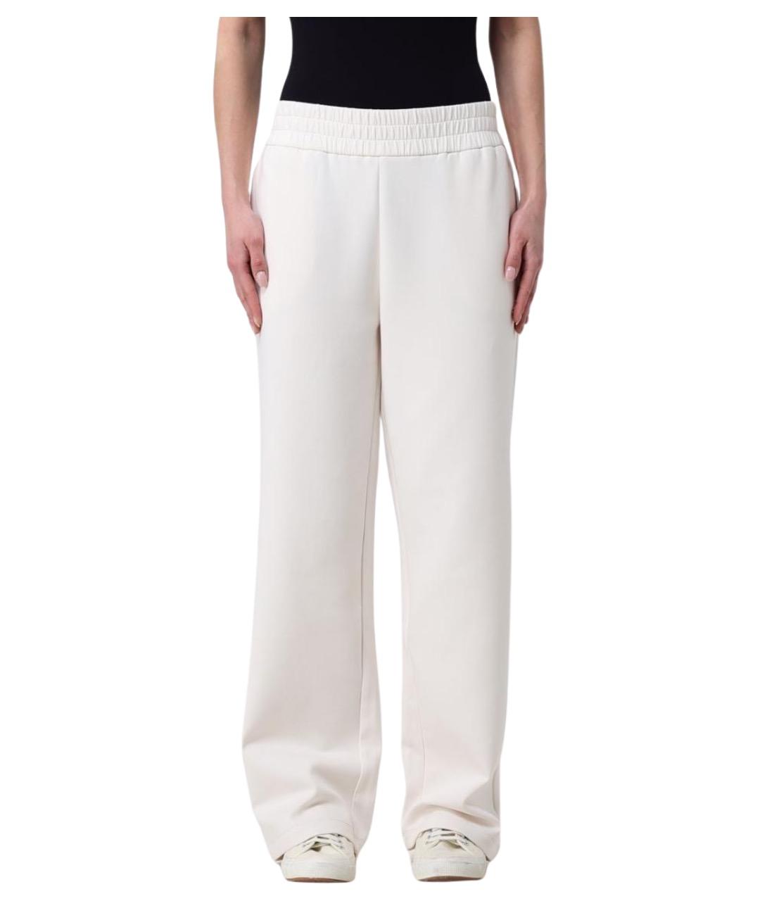 ARMANI EXCHANGE Бежевые полиэстеровые прямые брюки, фото 1