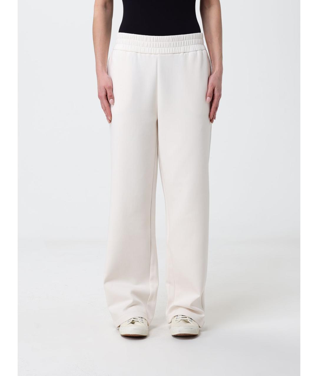 ARMANI EXCHANGE Бежевые полиэстеровые прямые брюки, фото 4