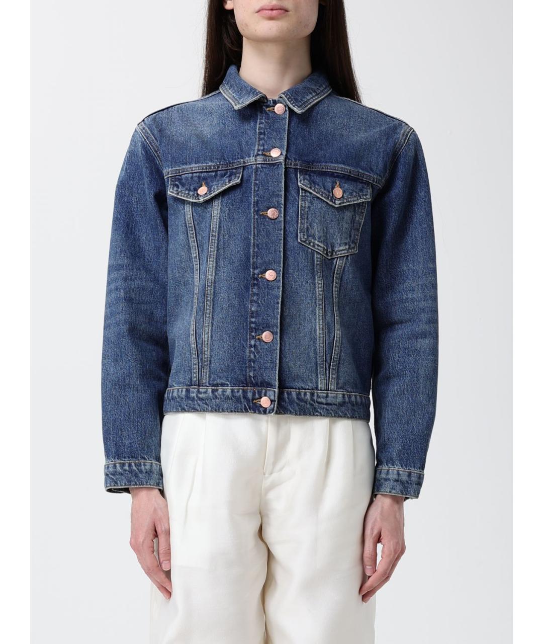 ARMANI JEANS Синяя хлопковая куртка, фото 5