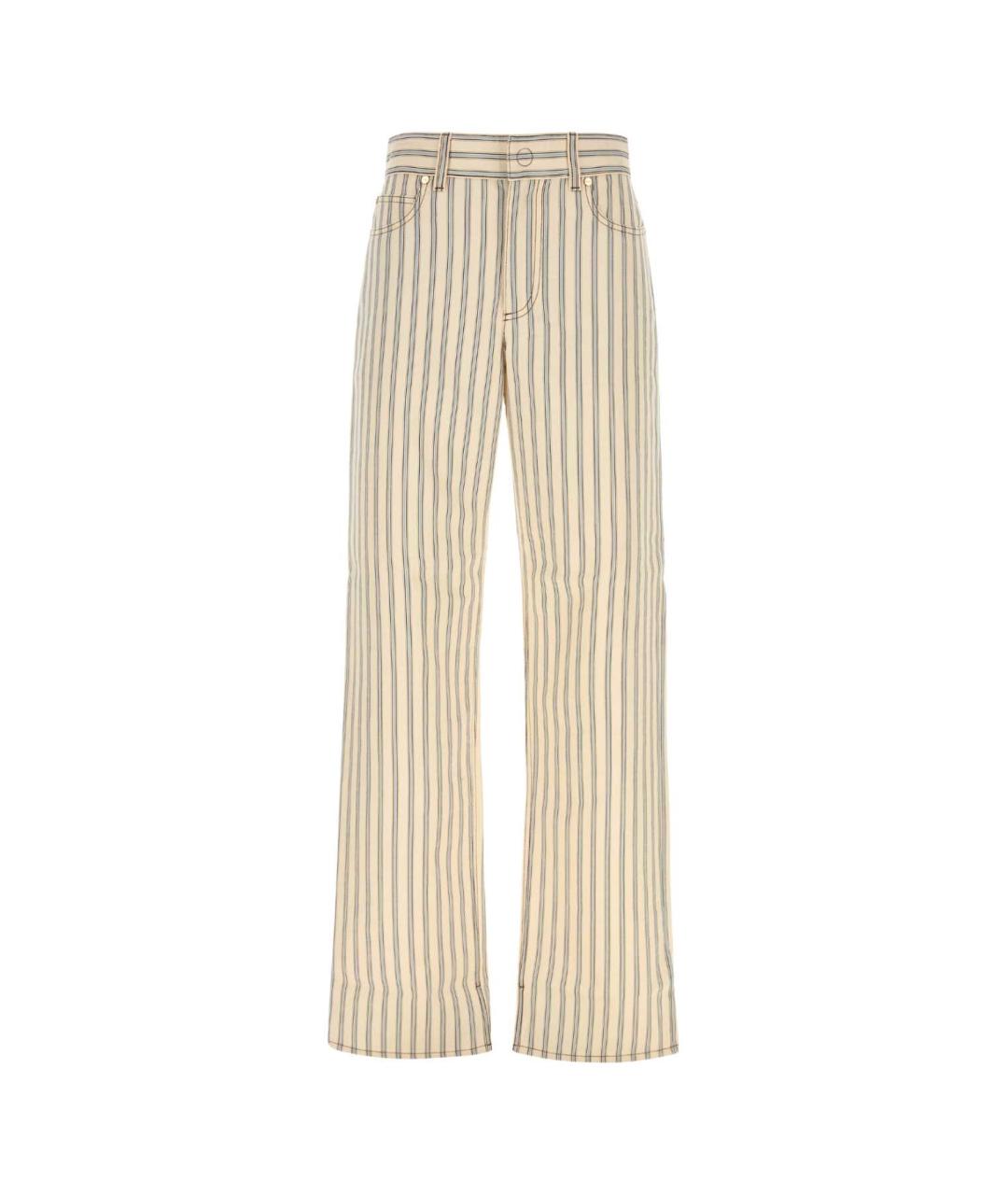 FENDI Мульти хлопковые прямые брюки, фото 1