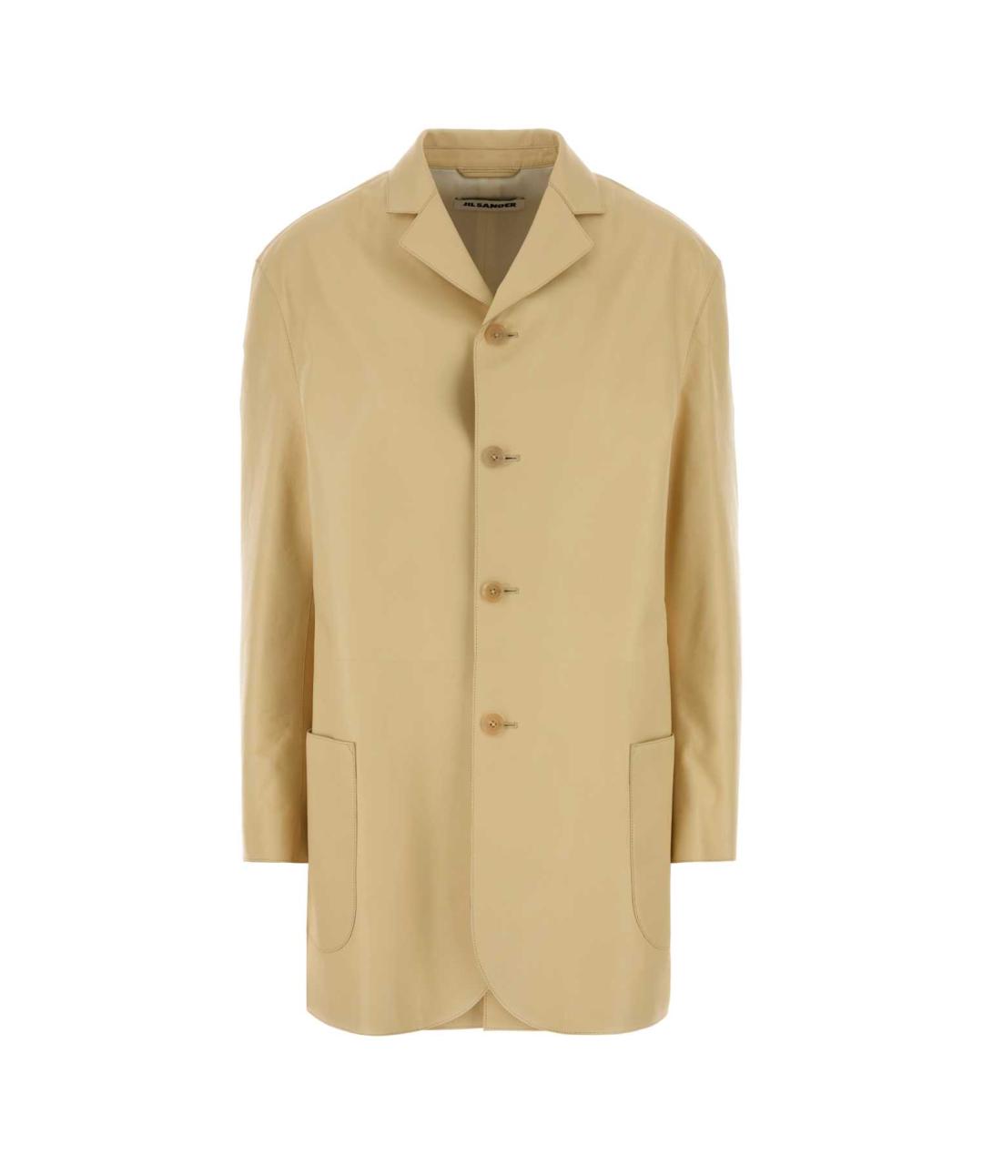JIL SANDER Желтый вискозный жакет/пиджак, фото 1