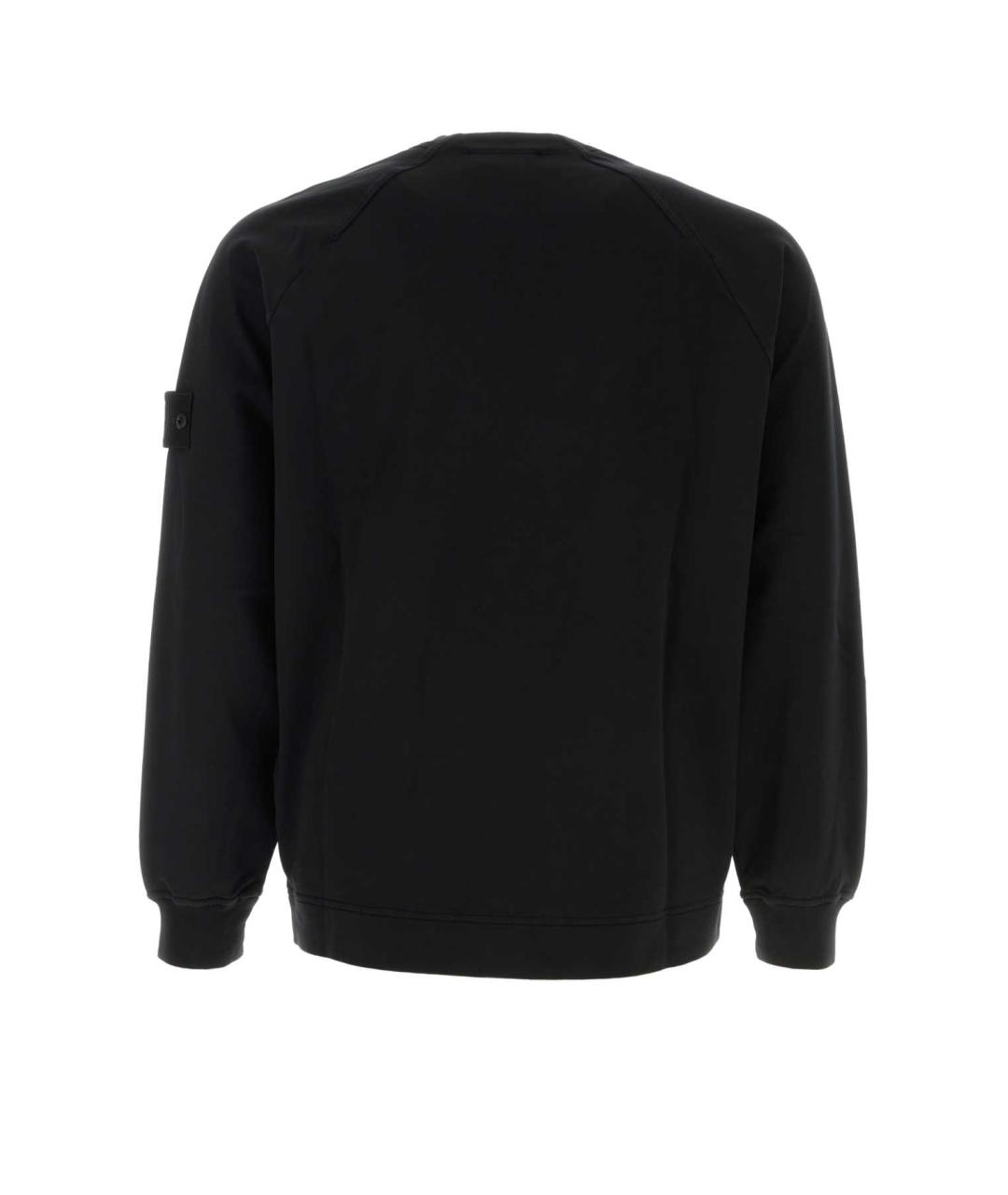 STONE ISLAND Черный хлопковый джемпер / свитер, фото 2
